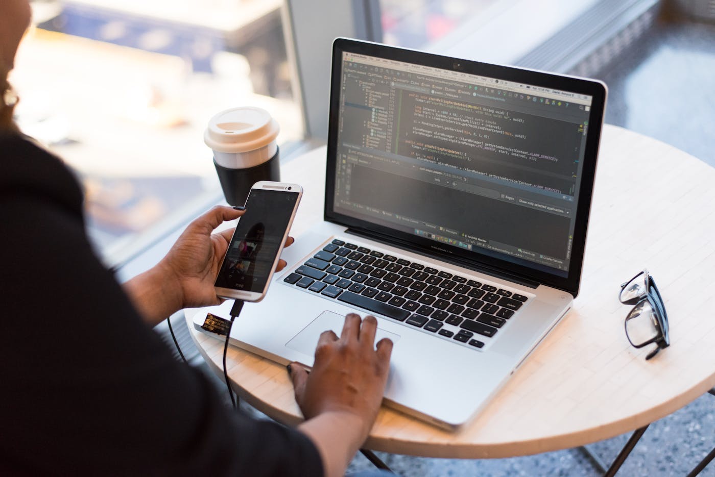 Business team using custom operations software on desktop